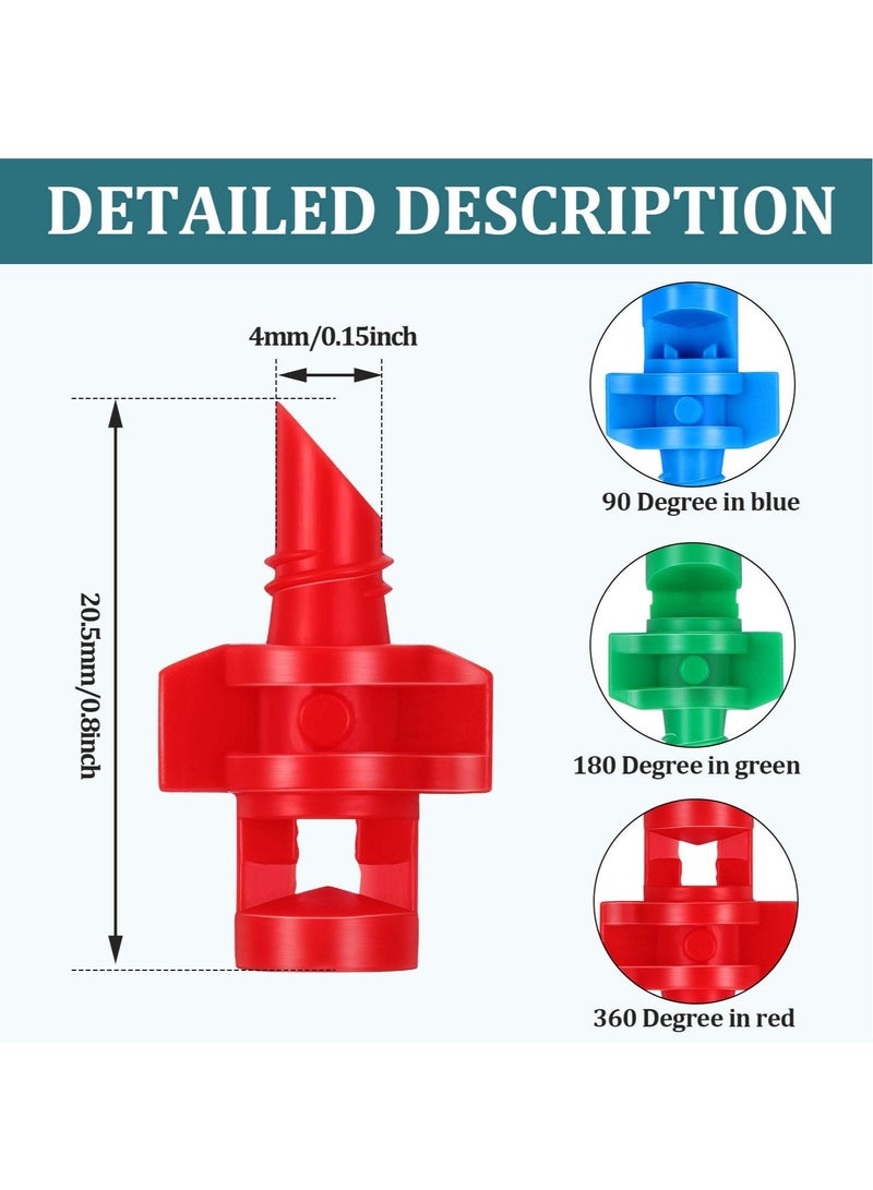 Excefore Micro Atomizing Garden Sprinkler Nozzle, 90/180/360 Degree Refraction Micro Water Spray Misting Nozzle for Garden Lawn Water Spray Misting Sprinkler Irrigation System - Image 2