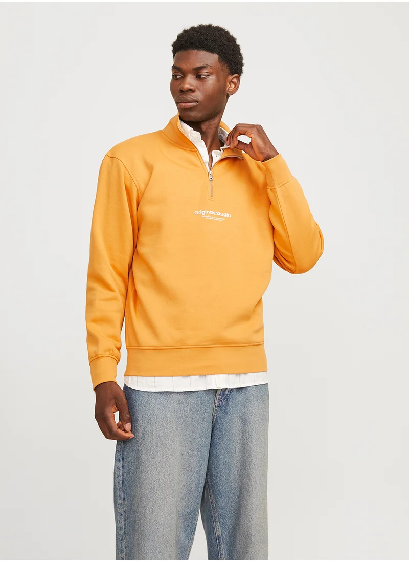 جاك اند جونز Quarter Zip Knitted Sweater