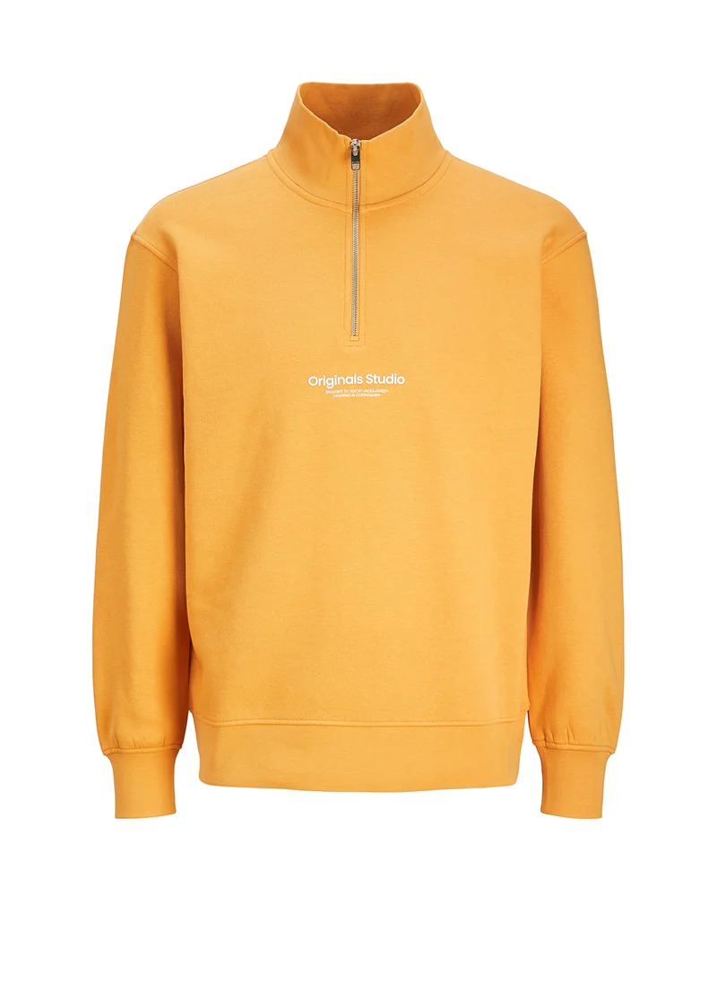 JACK & JONES Quarter Zip Knitted Sweater
