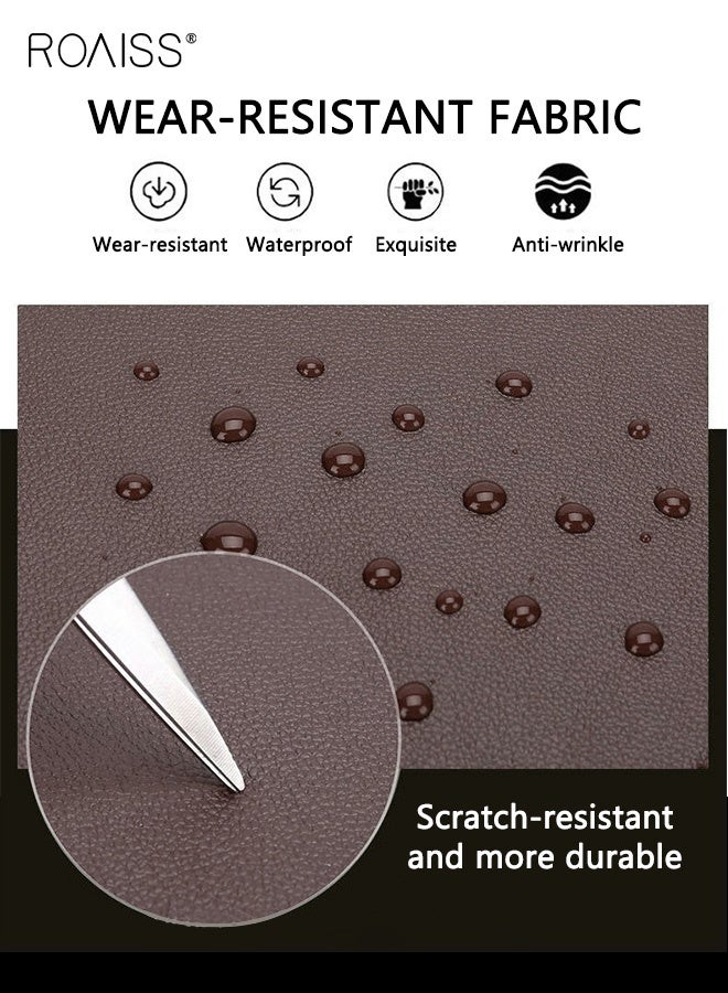 roaiss Men's Business Briefcase Versatile Shoulder Crossbody Bag Ideal for Business and Casual Needs, Lightweight Handbag with a Sleek Design Convenient Carry Handle Brown - Image 4