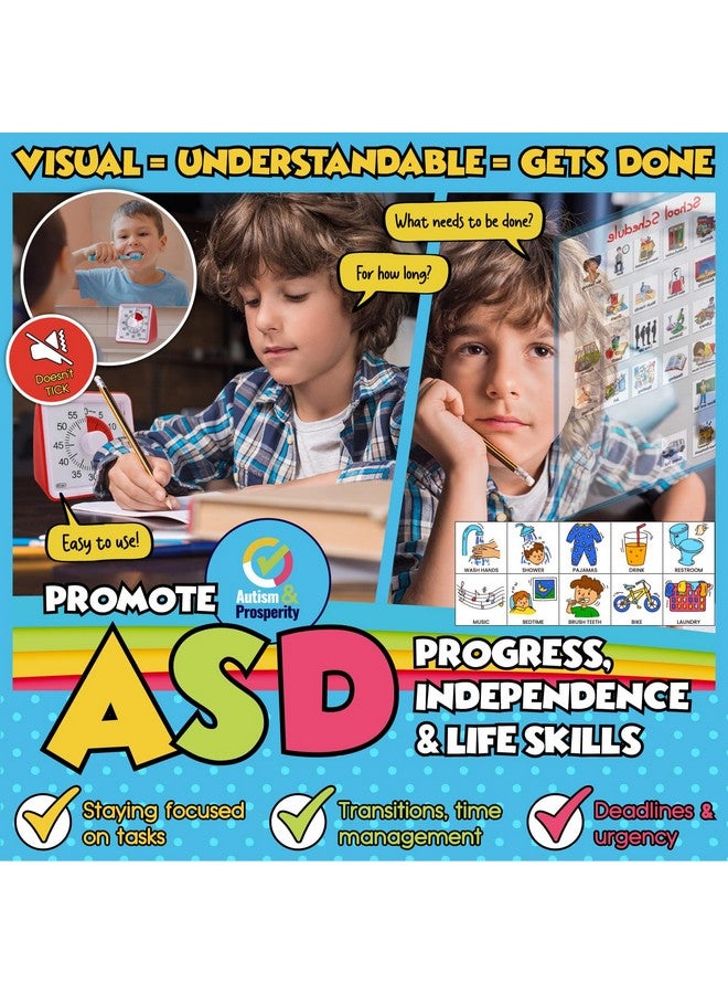 Autism & Prosperity Kids Time Schedule Tasks Autistic Children Learning Materials Asd Boys Girl Teen Visual Timer Magnet Pec Card Special Needs No 13 Toddlers Age 3 4 57 812 Sensory Toys Chart Gift  - Image 2