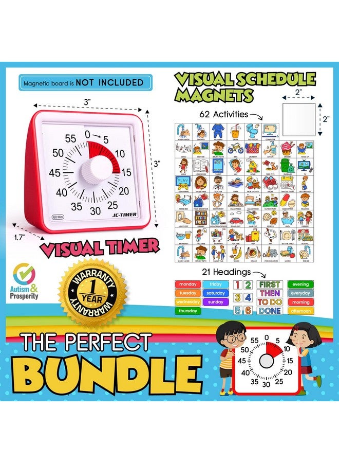 Autism & Prosperity Kids Time Schedule Tasks Autistic Children Learning Materials Asd Boys Girl Teen Visual Timer Magnet Pec Card Special Needs No 13 Toddlers Age 3 4 57 812 Sensory Toys Chart Gift  - Image 4