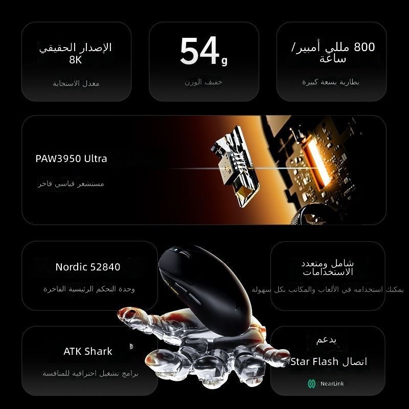 ATK Dragonfly A9 Wireless Gaming Mouse - Tri-Mode Connectivity - Image 1