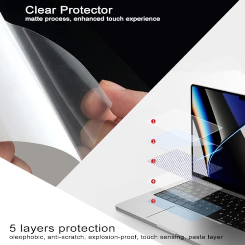 Oaky Trackpad Protector for MacBook Air 15.3 inch 2024-2021 M3 M2 Chip [A3114 A2941] Touchpad Trackpad Skin Guard, Anti-Scratch Touchpad Cover - Matte - Image 3