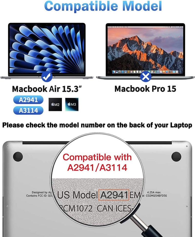 Oaky Trackpad Protector for MacBook Air 15.3 inch 2024-2021 M3 M2 Chip [A3114 A2941] Touchpad Trackpad Skin Guard, Anti-Scratch Touchpad Cover - Matte - Image 2