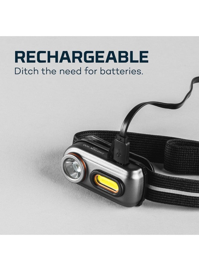 NEBO Einstein Rechargeable 400 Lumen Headlamp Grey and Black 9.8 x 4.4 x 12.3 cm NEB-HLP-0005-G - Image 4