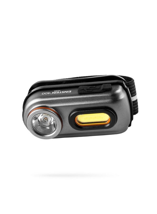 NEBO Einstein Rechargeable 400 Lumen Headlamp Grey and Black 9.8 x 4.4 x 12.3 cm NEB-HLP-0005-G - Image 1