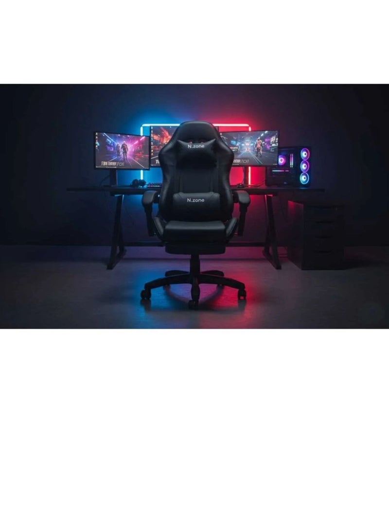 Luxury Gaming Chair with Leather Backrest - Image 2