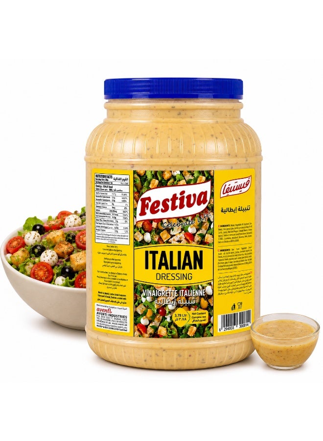Festiva Italian Dressing 3.78L - Tangy Salad Dressing and Sandwich Spread for Burgers, Wraps and Snacks - Dip and Dressing Sauce - Image 1