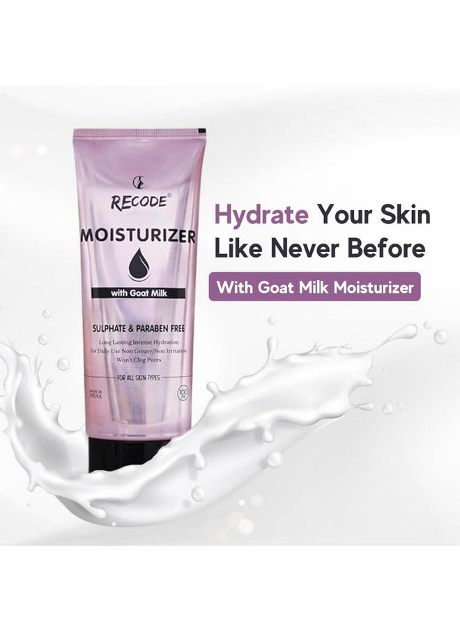 Recode recode Goat Milk Moisturizer Cream For Face & Body 100Ml | Intense Hydration For Daily Use | Non Greasy | Non Irritant | Suitable For All Skin Types  - Image 2