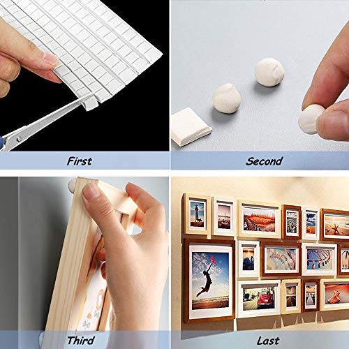 EBANKU Reusable Adhesive Putty for Nails, 204 Pcs Adhesive Poster Putty White Removable Tacky Putty Non-Toxic for Posters, Photo Frames, Hand Handles, Nail Art, Photography - Image 5