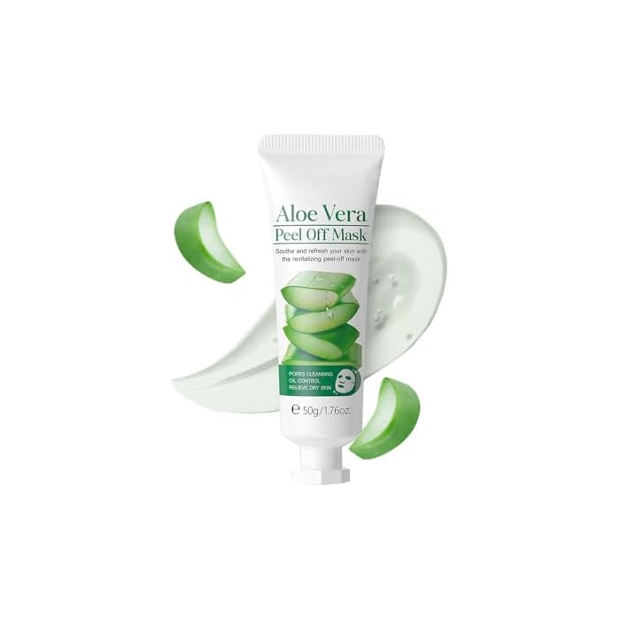 AKARY Aloe Vera Cleansing Peel Off Mask- Pore-Clearing, Soothing & Hydrating Facial Masks Moisturizer with Aloe, Sodium Hyaluronate, Clean Face Mask Moisturize Dry Skin, 1.76oz