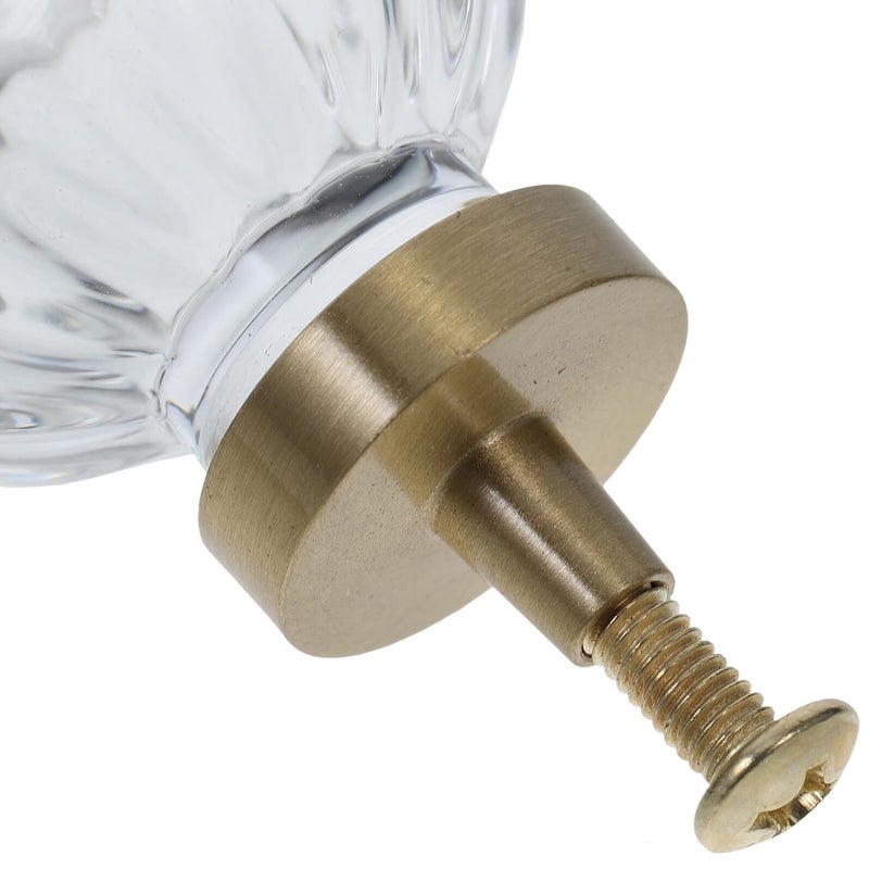 Vintage Brass Drawer Knobs Lotus Light Design Cabinet Handles Round Pulls With Screws - Image 4
