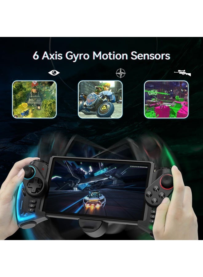 Ipega Switch OLED Joy-Con Controller – LED Enhanced Joypad with Telescopic Adjustment, Ergonomic Grip, Motion Control & Turbo (Handheld Mode) - Image 2