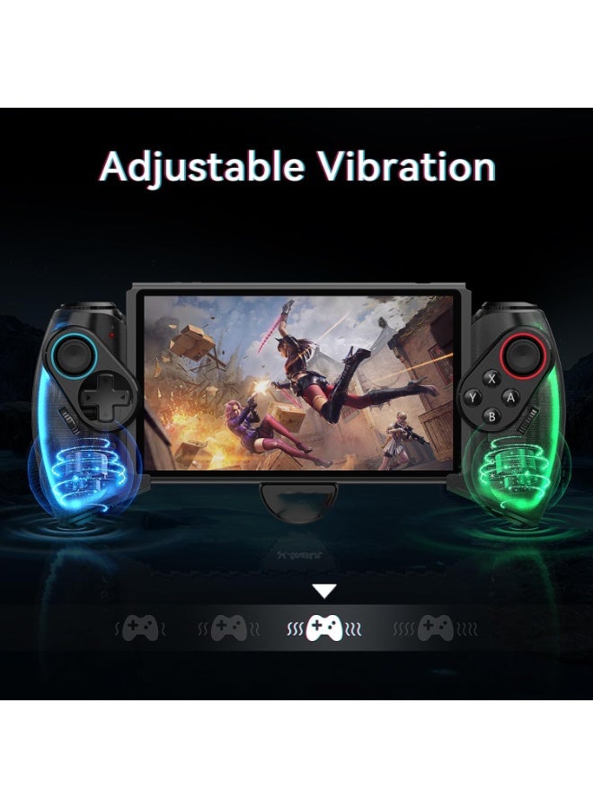 Ipega Switch OLED Joy-Con Controller – LED Enhanced Joypad with Telescopic Adjustment, Ergonomic Grip, Motion Control & Turbo (Handheld Mode) - Image 3