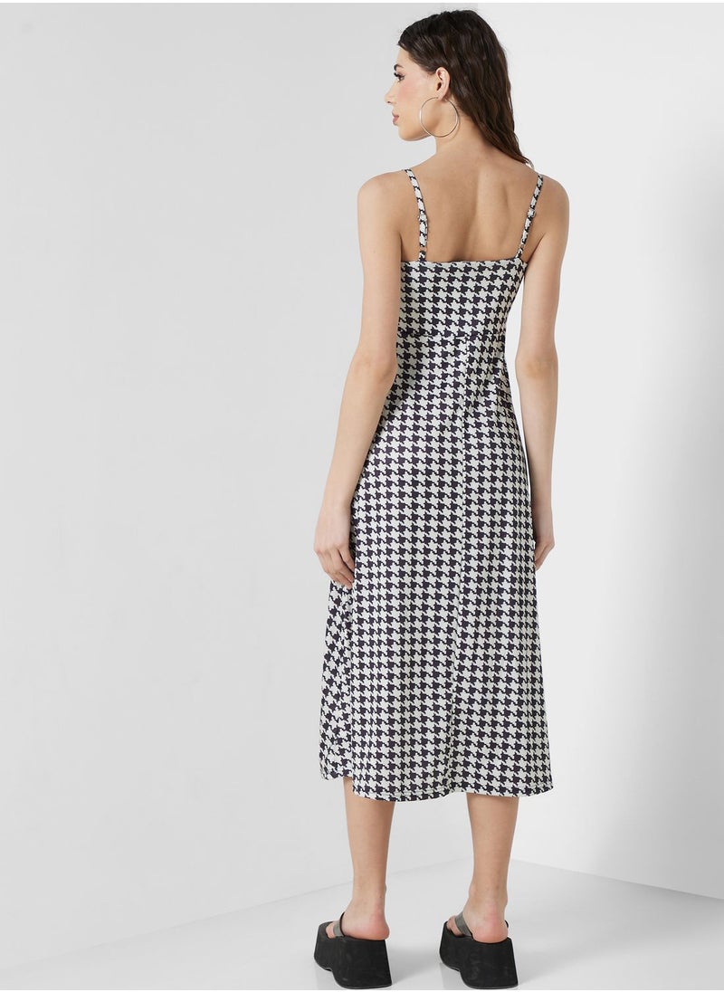 Ginger - Strappy Gingham A Line Dress - Image 1