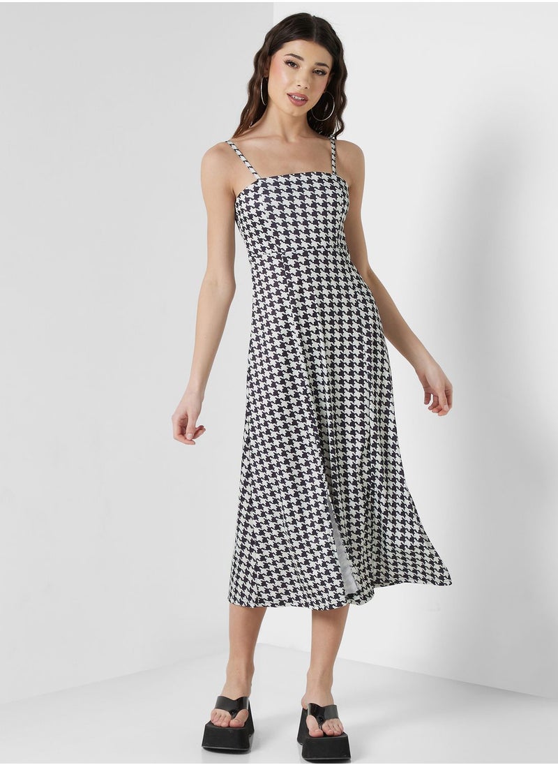 Ginger - Strappy Gingham A Line Dress - Image 1