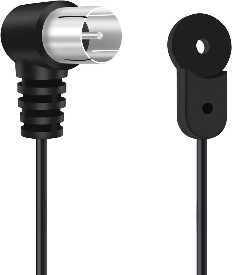 Fancasee FM Antenna for Stereo Receiver Indoor, FM Radio Antenna 75 Ohm F Type Male Plug Jack Adapter Coaxial Cable Wire Antenna for Table Top Home Stereo Receiver Audio Video Radio Receiver - Image 1