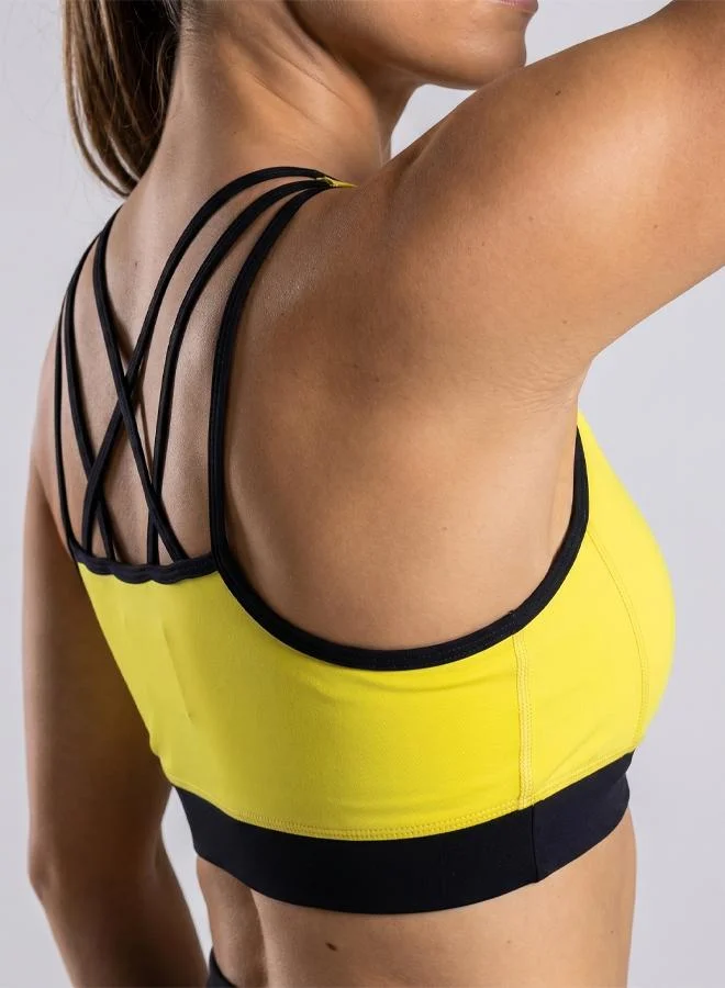 ZAECY Yellow Women's High-Support Padded Sports Bra for Women | Best Price UAE