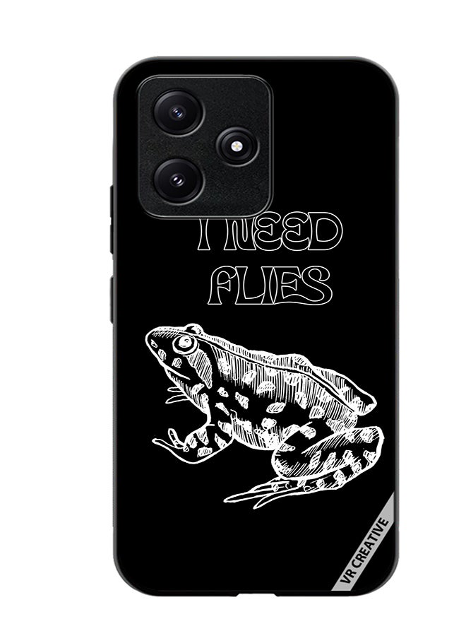 VR CREATIVE Protective Case Cover For Xiaomi Poco M6 Pro 5G I Need Flies Frog Design Multicolour - Image 1