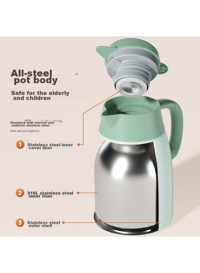 Tomimitsu Fuguang Household Insulated Water Kettle, 1.6l Large Capacity, 316l Stainless Steel, Home Use Warm Water Kettle, Insulated Hot Water Bottle - Image 1