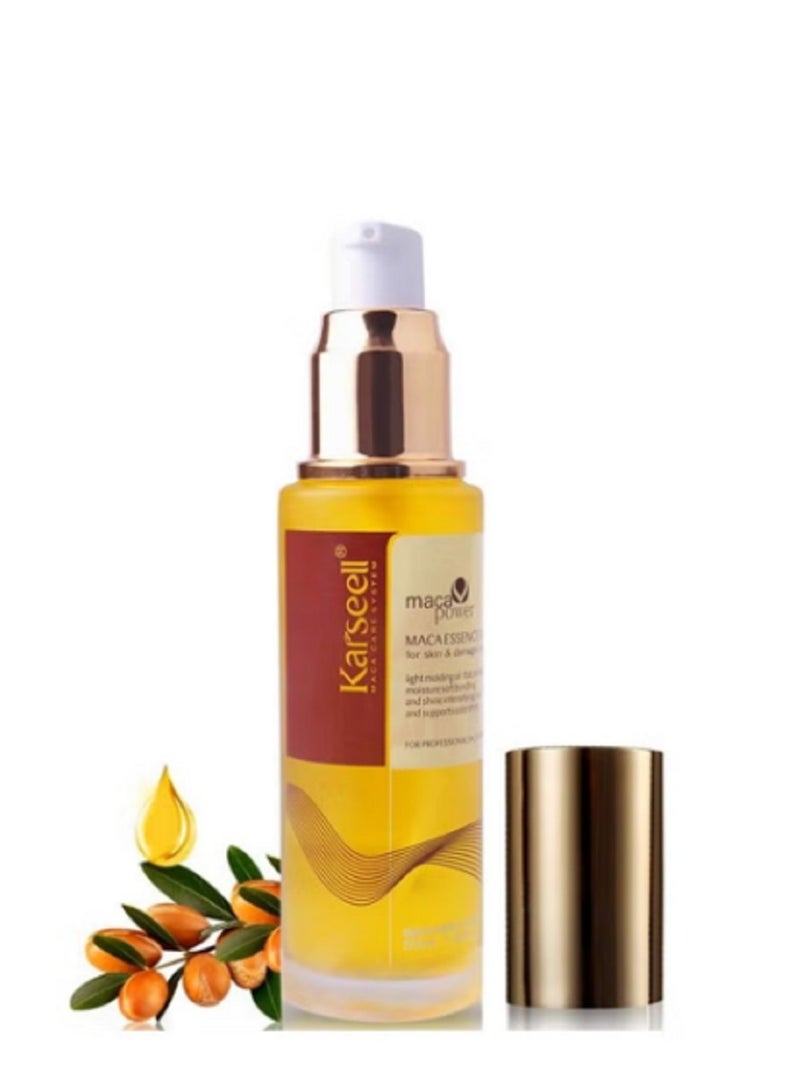 كارسيل زيت الأرغان المغربي لعلاج الشعر سيروم زيت الأرغان عديم الوزن المضغوط على البارد للشعر الجاف التالف 50 مل