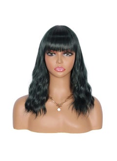 Kalyss Kalyss 14" Synthetic Wig with Hair Bangs Short Wavy Curly Wig for Women -Natural Looking and Heat Resistant Full Head Hair Replacement Wig for Daily Wear or Costume Wig  - Image 1