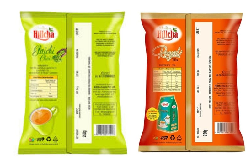 Hillcha Combo Of Elaichi Chai and Royal 250gm each Pack of 2 Pcs - Image 2