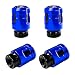 Yourkar 4 PCS Car Tire Valve Stem Caps Unique Shape Aluminum Alloy Wheel Valve Covers Corrosion Resistant LeakProof Tire Valve Stem Cover Universal Vehicle Wheel Accessories Blue - Image 2