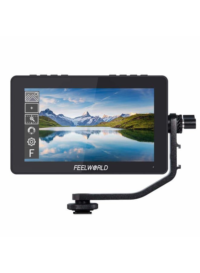 Feelworld F5 Pro IPS FHD1920x1080 4K HDMI Input Output 5 V Type-c Input Tilt Arm Sun Shade Touch Screen DSLR Camera Field Monitor (5.5in) - Image 1