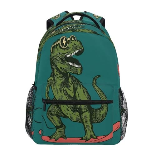 senya School Backpack Skateboard Dinosaur Teens Girls Boys Schoolbag Travel Bag - Image 1