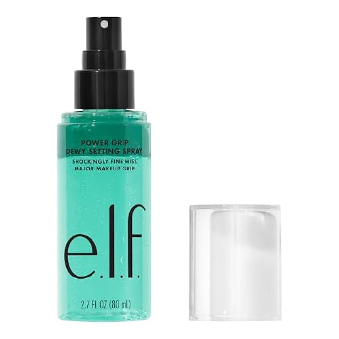 elf e.l.f. Power Grip Dewy Setting Spray, Ultra Fine Mist Made With Hyaluronic Acid, Grips Makeup For A Hydrated, Dewy Finish, Vegan & Cruelty-Free - Image 1