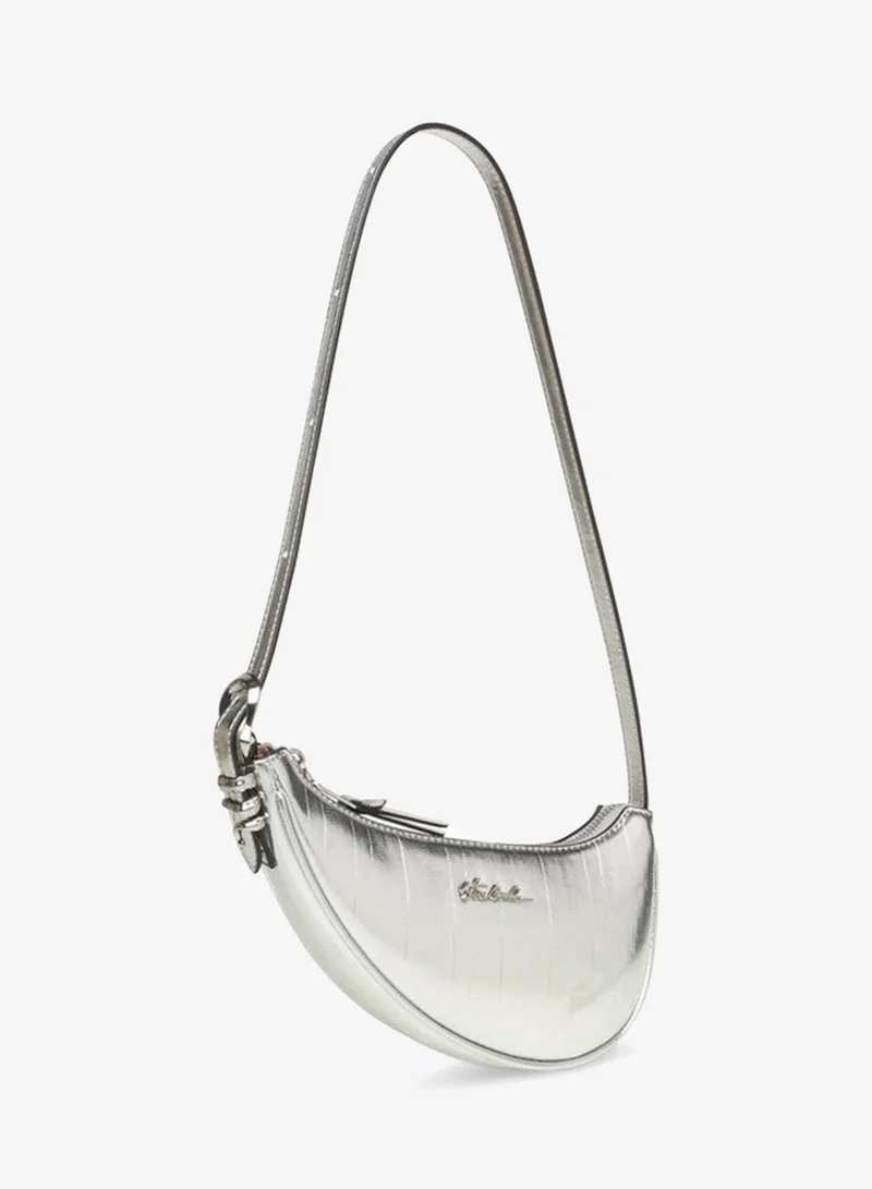 Steve Madden  Steve Madden Bicy-E-Sil Women's Silver Shoulder Bag for Women | Best Price UAE