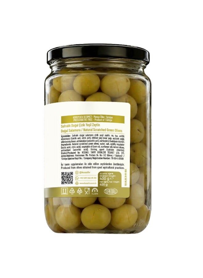 Kozoliv Scratched Premium Turkish Green Olives 400 gr - Image 2
