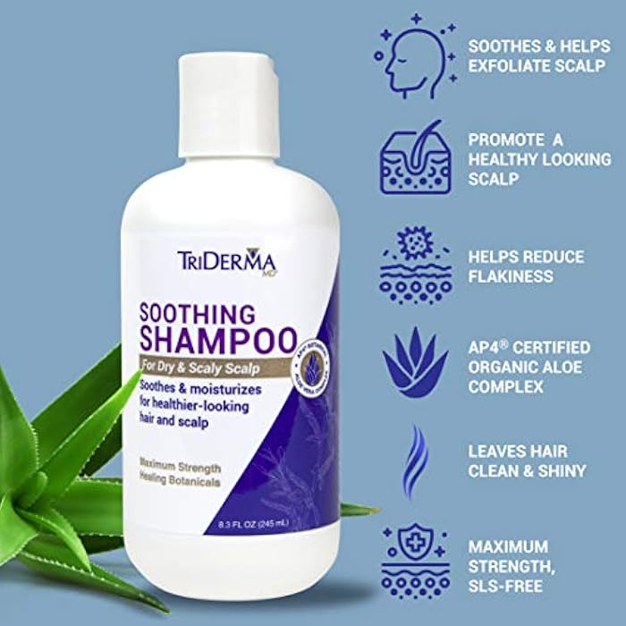 TriDerma Soothing Shampoo For Dry Scalp, Maximum Strength, Coal Tar Free, All Hair Types, 8.3 oz - Image 4