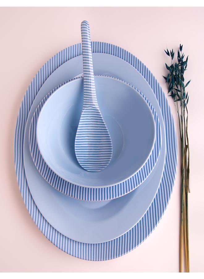 طقم عشاء 38ق مدور ميكس مقلم لبنى - Image 1