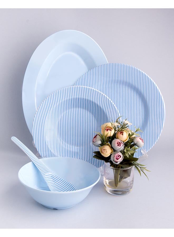 طقم عشاء 38ق مدور ميكس مقلم لبنى - Image 2