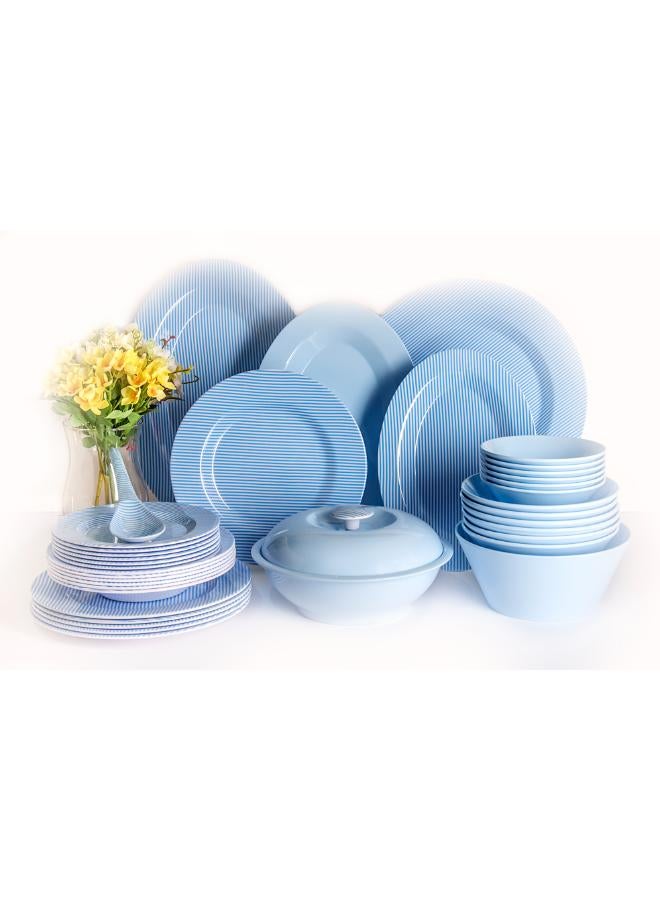 طقم عشاء 38ق مدور ميكس مقلم لبنى - Image 4