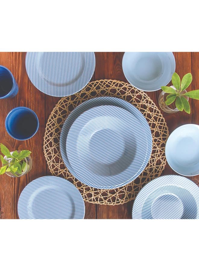 طقم عشاء 38ق مدور ميكس مقلم لبنى - Image 3