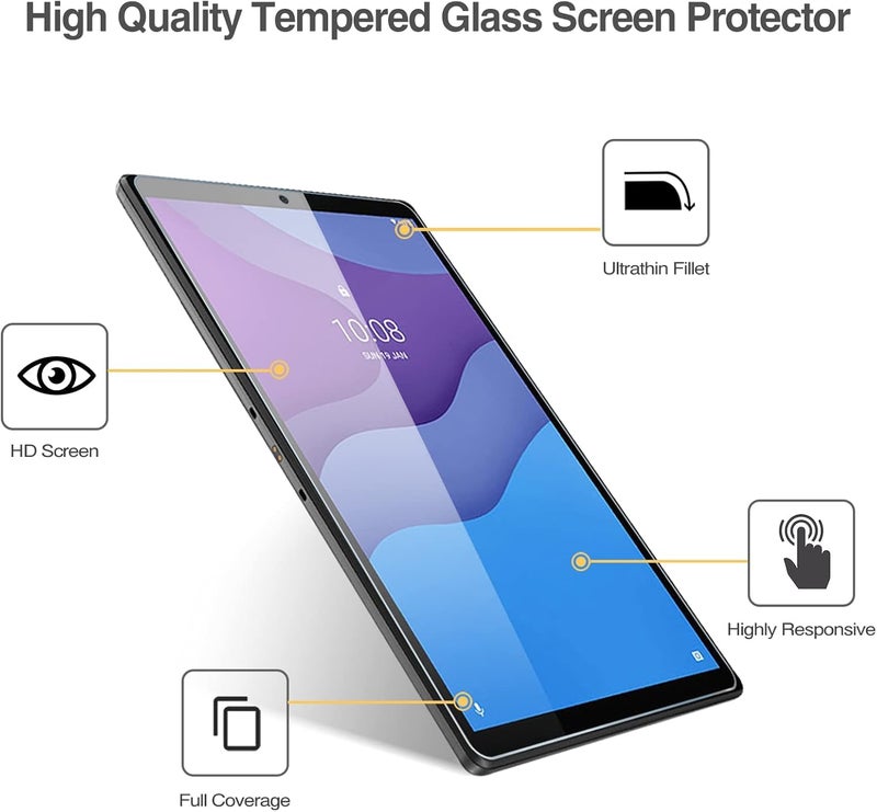 Procases [2 Pack] Screen Protector For Lenovo Tab M10 Hd 2Nd Gen (Tb-X306X) / Smart Tab M10 Hd 2Nd Gen (Tb-X306F) 10.1 Inch 2020 Release, Tempered Glass Screen Film Guard Screen Protector Clear - Image 4