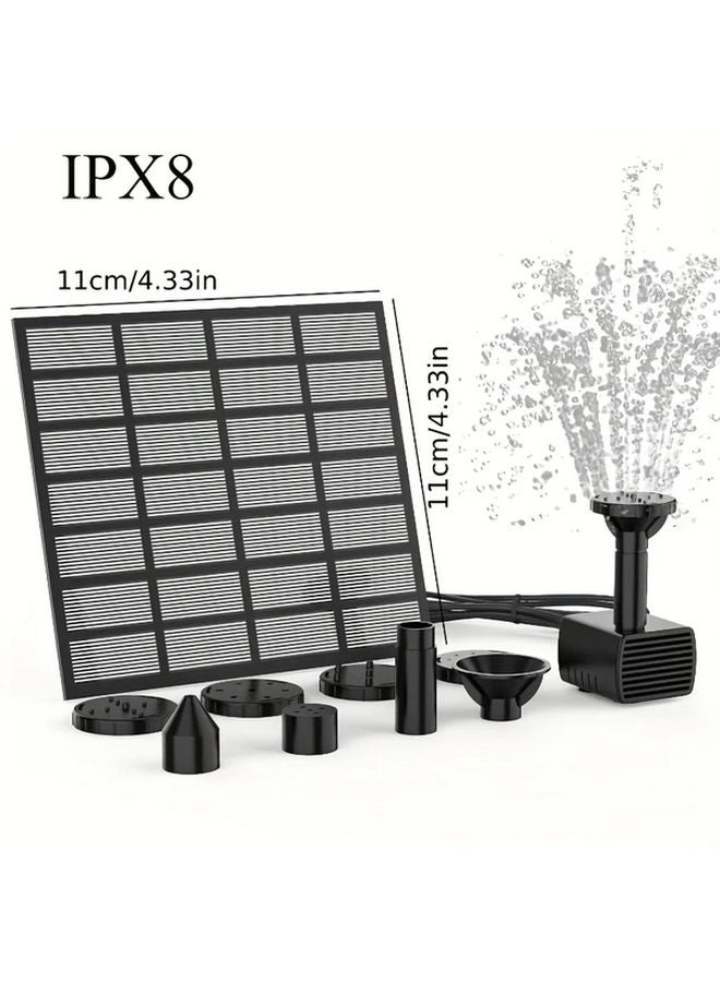 1.5W Mini Solar Fountain Pump Set With Six Nozzles For Fish Ponds Gardens Bird Baths - Image 4