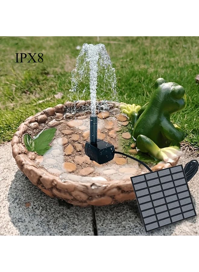 1.5W Mini Solar Fountain Pump Set With Six Nozzles For Fish Ponds Gardens Bird Baths - Image 5