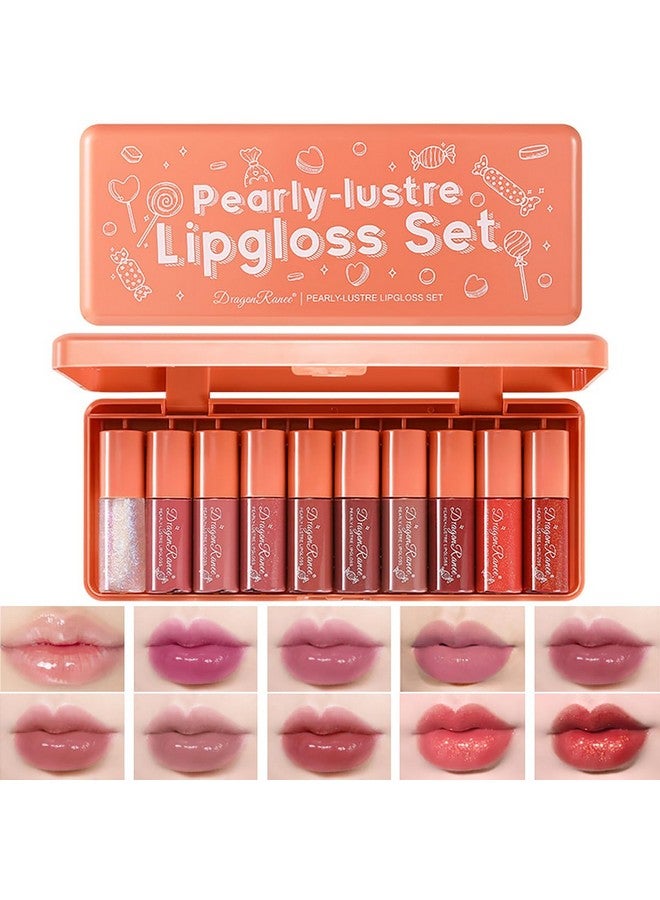 Alisesun 10 Colors Lip Tint Stain Set Korean Plumping Lip Gloss Watery Lip Stain Multiuse For Mini Liquid Lipstick & Cheek Tint Long Lasting Vivid Color 01 - Image 1