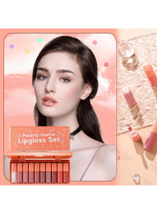 Alisesun 10 Colors Lip Tint Stain Set Korean Plumping Lip Gloss Watery Lip Stain Multiuse For Mini Liquid Lipstick & Cheek Tint Long Lasting Vivid Color 01 - Image 2