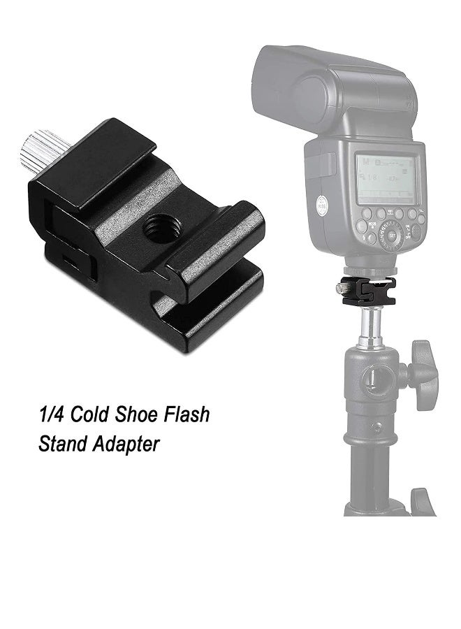 8 Pieces 14 Inch Hot Shoe Mount Adapter Camera Mount Tripod Screw and Cold Shoe Flash Stand Adapter for DSLR Camera Rig  - Image 3