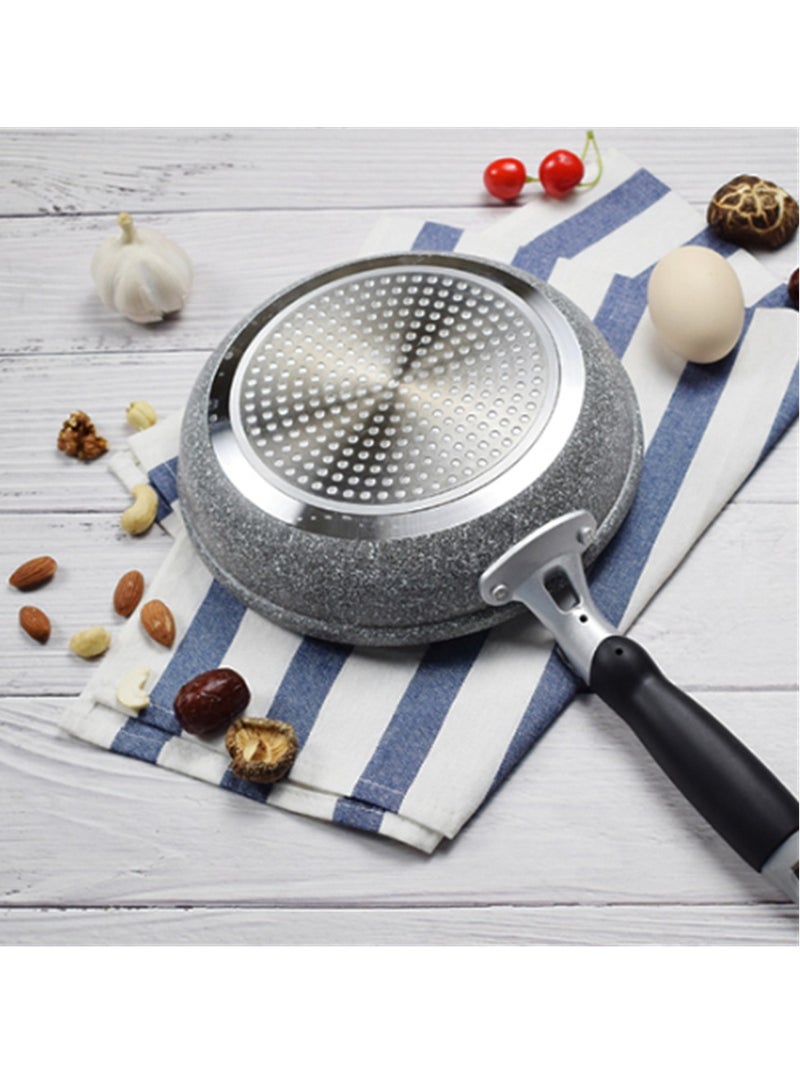 AROAQ Smart Wok Pan With Marble Coating, Aluminium Fry Pan With Heat-resistant Handle,  Steak Cooking Gas Stove Skillet Cookware Tool For Kitchen Set, (Pancake Pan) - Image 3