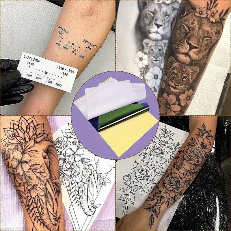 20 Pcs A4 Heat Sensitive Tattoo Transfer Paper for Machine Specific Template Durable Precise No Electricity Copying - Image 3