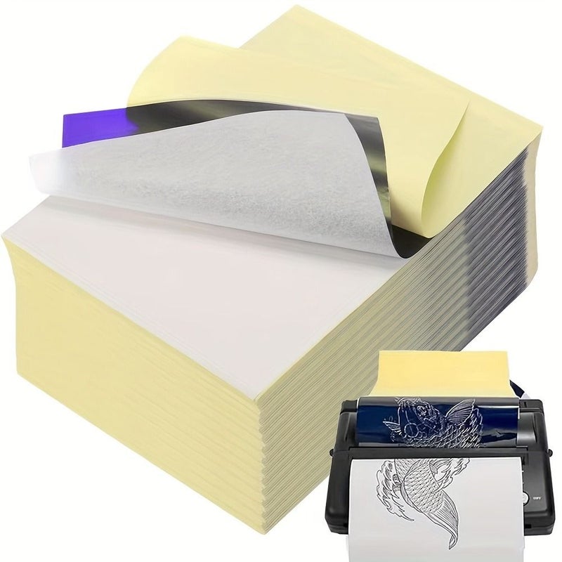 20 Pcs A4 Heat Sensitive Tattoo Transfer Paper for Machine Specific Template Durable Precise No Electricity Copying - Image 1