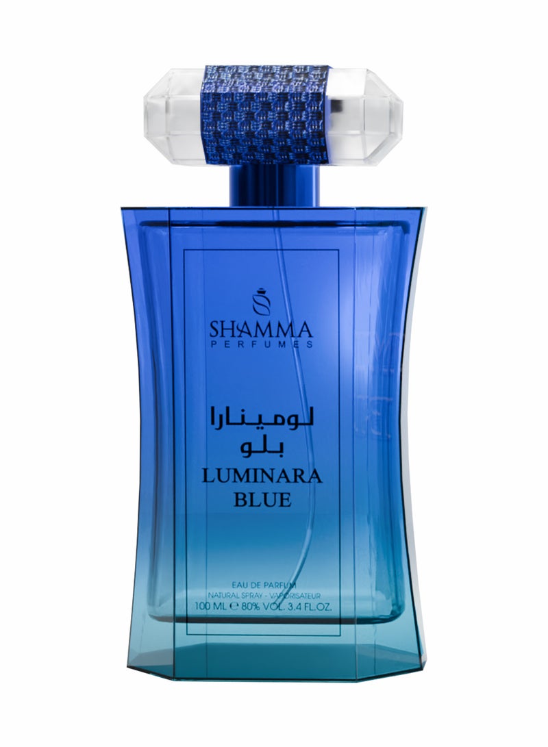 SHAMMA PERFUMES SHAMMA PERFUME Luminara Blue 100ml Perfume for Men and Women Best Long Lasting Perfume Fresh Marine Fragrance Aromatic Woody Perfume Unisex Luxury Scent Everyday Perfume Gift for Men Women Premium Perfume - Image 1
