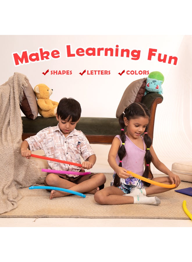 Abley's Sensory Pop Tubes, Small (14 cm) (Set of 5), Multicoloured Fidget Toys, Autism and Stress Relief | Sensory Toys, Multi-Colour Crinkly Tubes, STEM Learning and Motor Skills Development - Image 3